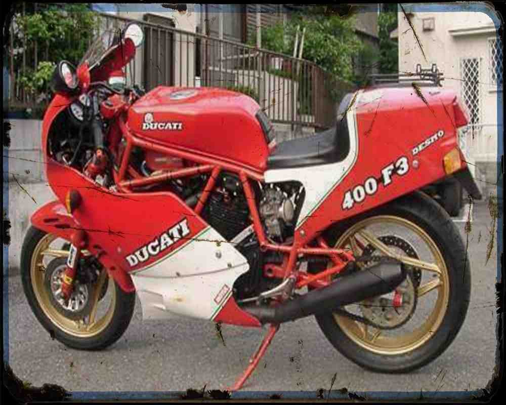 400F3 86 1 A4 Photo Print Motorbike Vintage Aged