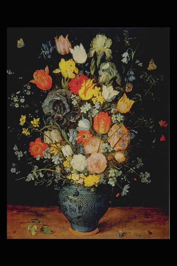 401022 Bouquet De Fleurs Dans Un Vase Bleu , Jan Brueghel A4 Photo Print