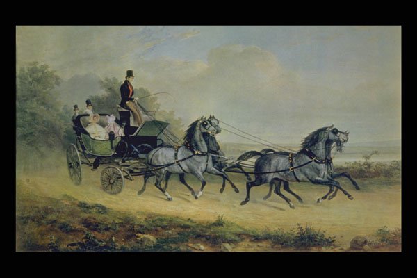 401025 La Caleche , Horace Vernet A4 Photo Print