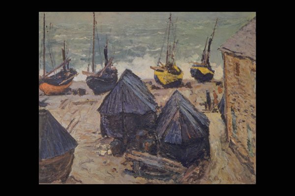 401033 Boats In Winter Quarters , Claude Monet A4 Photo Print