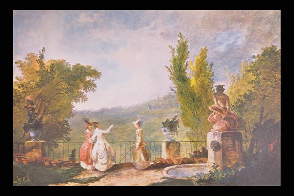 401044 Terrace Of The Chateau De Marly , Hubert Robert A4 Photo Print