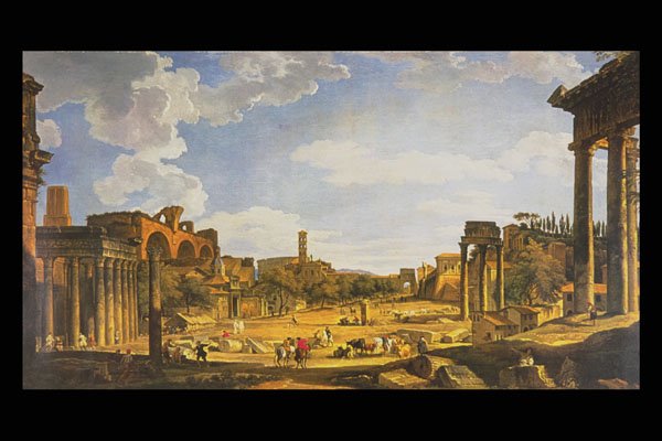 401059 The Roman Forum , Giovanni Paolo Pannini A4 Photo Print