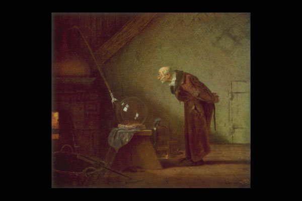 401085 Der Alchimist , Carl Spitzweg A4 Photo Print