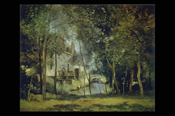 401087 Mill At Saint Nicolas les Arras ', J. Baptiste Camille Corot A4 Photo Print