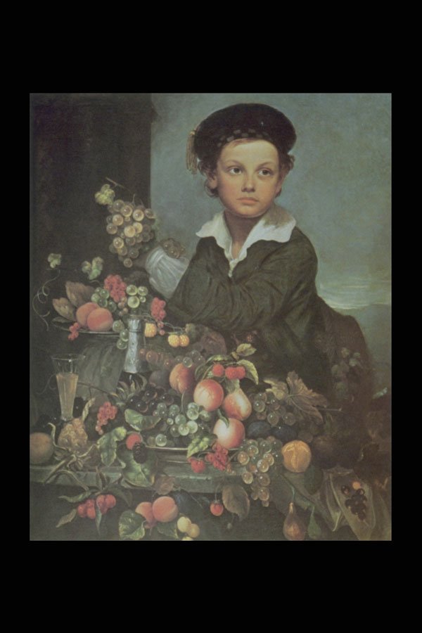 401095 Boy With Still Life , Severin Roesen A4 Photo Print