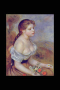 401097 Jeune Fille Aux Fleurs ', Auguste Renoir A4 Photo Print