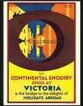 402 continental enquiry office victoria venice travel poster Advert A4 Photo Print