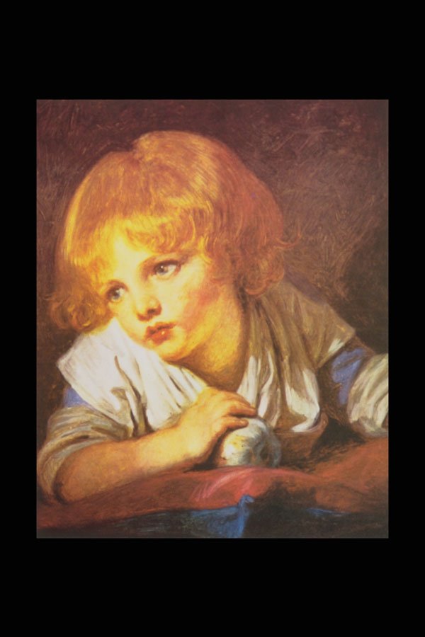 402000 A Child With An Apple , Jean Baptiste Greuze A4 Photo Print