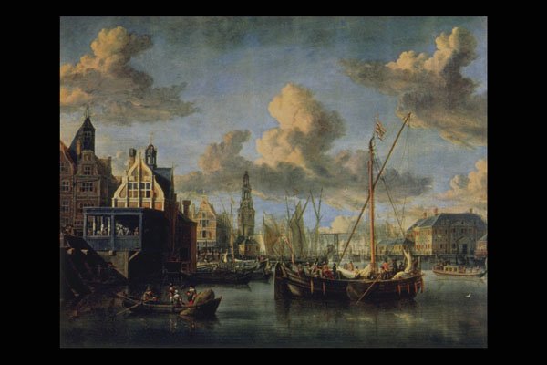 402002 Vue Du Port D'Amsterdam , Jacobus Storck A4 Photo Print