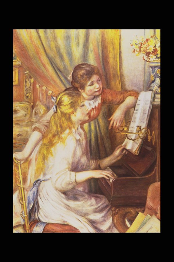402023 Doncellas Al Piano , Auguste Renoir A4 Photo Print