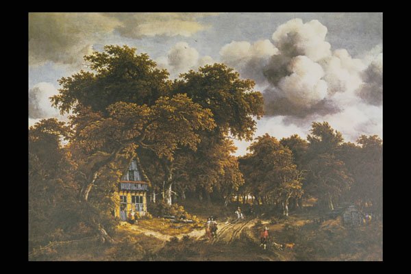 402027 A Road In The Woods , Meindert Hobbema A4 Photo Print