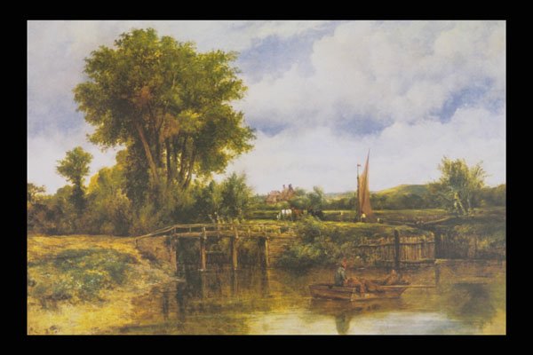 402028 The Lock At Dedham , Frederick William Watts A4 Photo Print