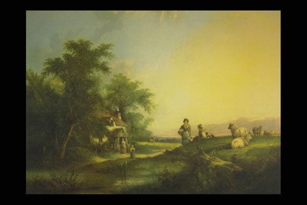 402045 Pastoral , William Shayer A4 Photo Print