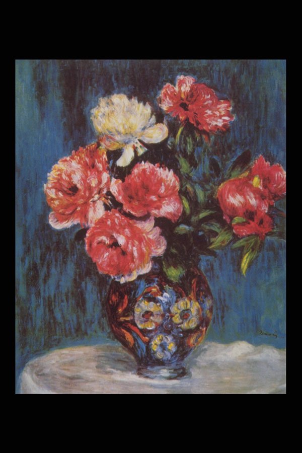 402056 Peonies In A Vase , Auguste Renoir A4 Photo Print