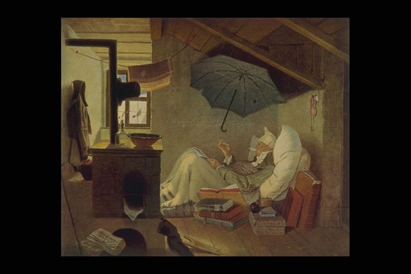 402058 Der Arme Poet , Carl Spitzweg A4 Photo Print