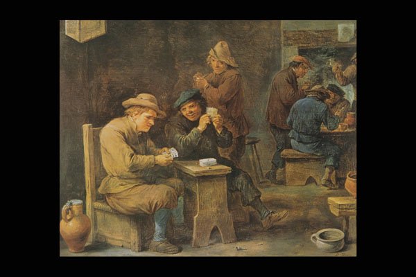 402072 Jouers De Cartes , David Teniers The Younger A4 Photo Print