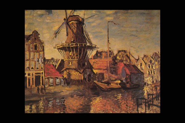 402080 Gooyer Windmill Amsterdam , Claude Monet A4 Photo Print