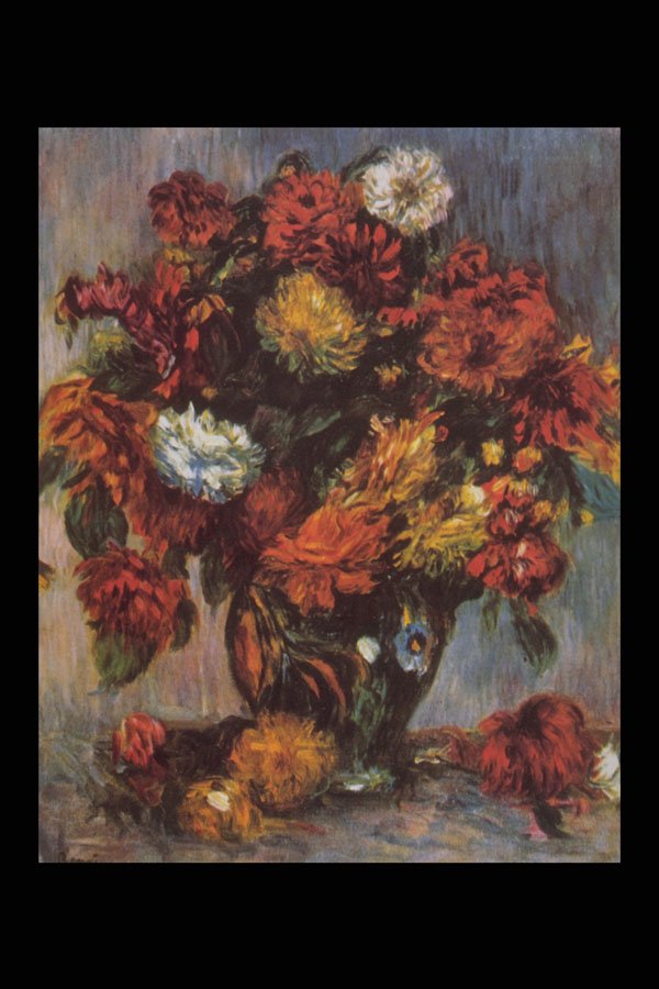 402086 Large Bunch Of Flowers , Auguste Renoir A4 Photo Print