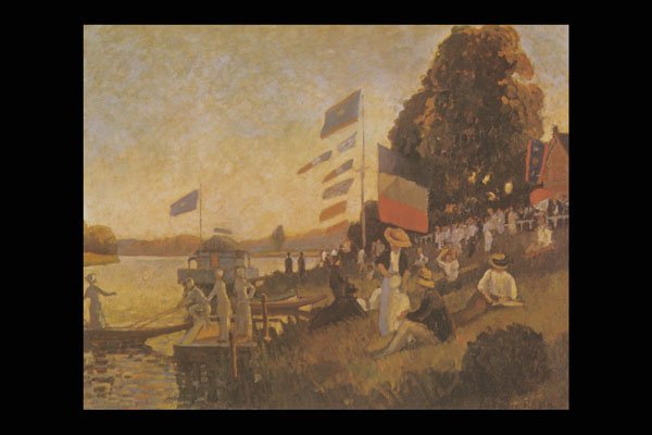 402087 Regatta , Camille Pissarro A4 Photo Print