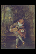 402094 The Banjo Player , Jean Antoine Watteau A4 Photo Print