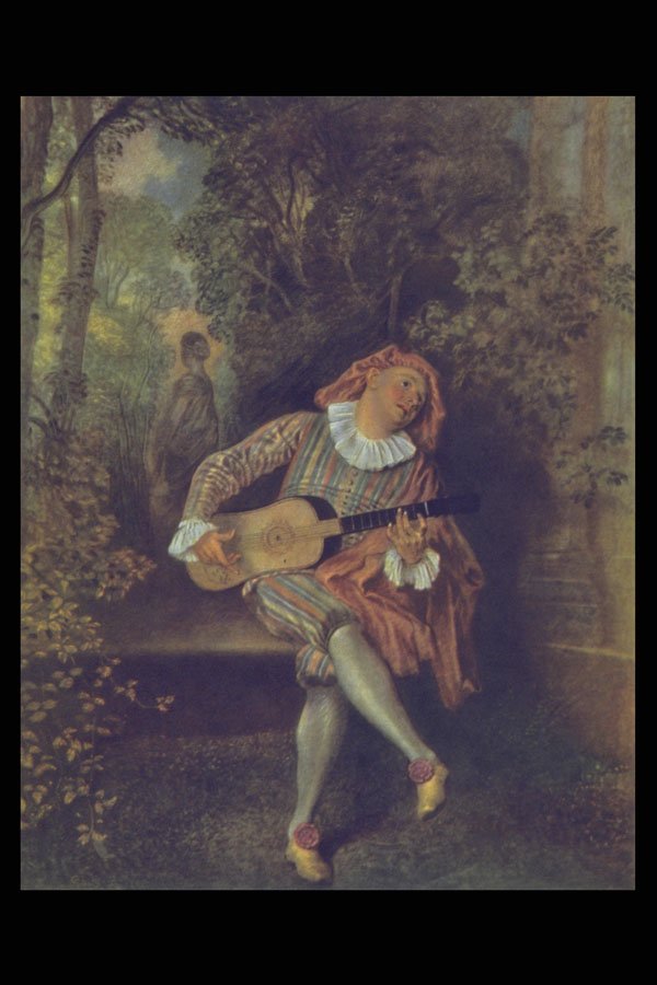 402094 The Banjo Player , Jean Antoine Watteau A4 Photo Print