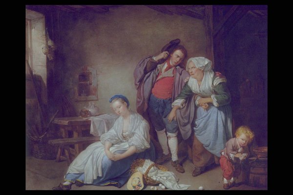 402096 Broken Eggs , Jean Baptiste Greuze A4 Photo Print
