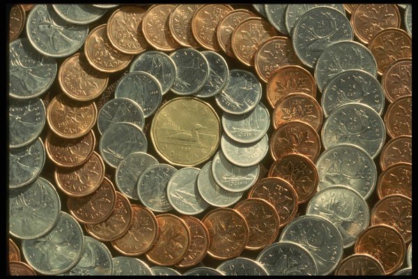 404001 Canadian Coins A4 Photo Print