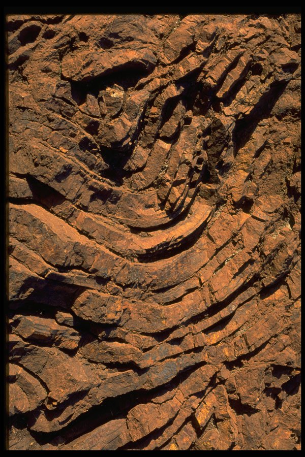 404090 Heavily Folded Rocks A4 Photo Print