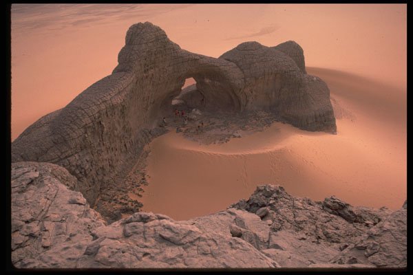 405011 Weathered Sandstone, Sahara Desert A4 Photo Print