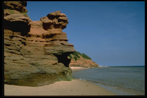 405013 Rock Formation, Red Point Provincial Park, Prince Edward Island A4 Photo Print