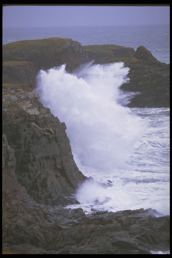 405039 Raging Surf, Newfoundland A4 Photo Print