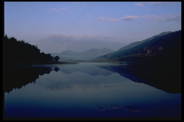 405065 View Over Lake Llynna Mymbyr, England A4 Photo Print