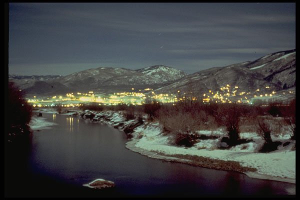 405094 Mountain Stream At Twilight A4 Photo Print