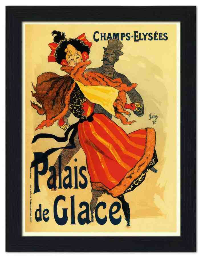 406 palace de glace jules cheret 1896 poster 2 Vintage Advert A4 Photo Print