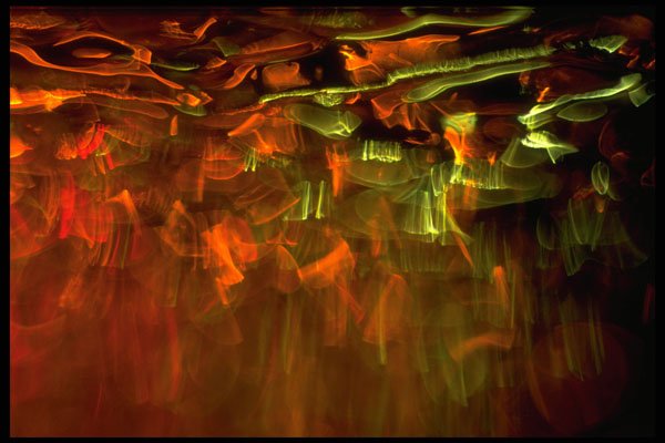 406014 Orange green Eruption A4 Photo Print