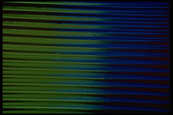 406025 Blue green Strips A4 Photo Print