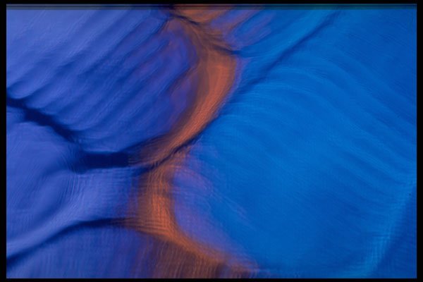 406045 Blue Bulges A4 Photo Print