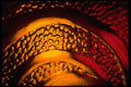 406059 Red gold Arcing Blobs A4 Photo Print