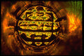 406061 Golden Burst A4 Photo Print