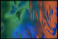 406084 Green blue Orange Waves A4 Photo Print