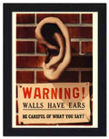 408H warning walls have ears 2 Vintage Advert A4 Photo Print