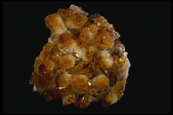 409001 Citrine Quartz Crystals, Brazil A4 Photo Print