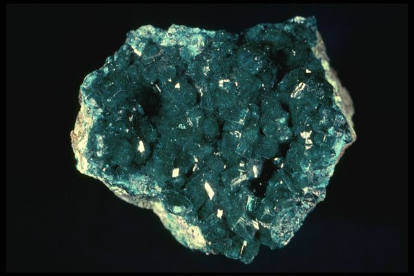409009 Dioptase Crystals, Tsumeb, Namibia A4 Photo Print