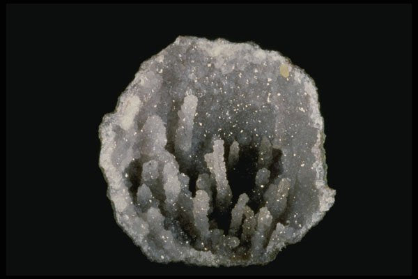 409013 Quartz Crystals (long) In Geode, Morocco A4 Photo Print