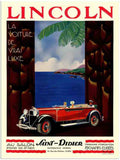 40K lincoln car advert french 2 Vintage Advert A4 Photo Print