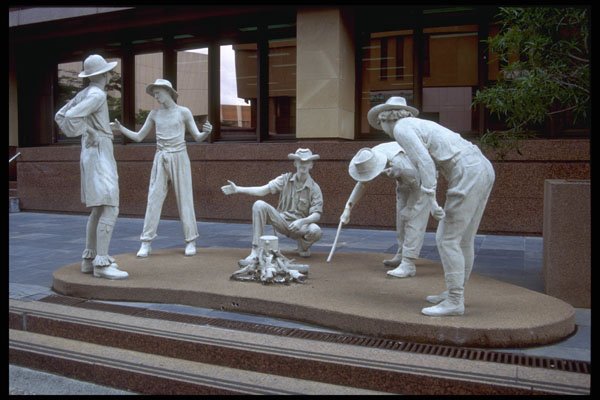 411047 Statue On Ann St., Brisbane, Queensland A4 Photo Print