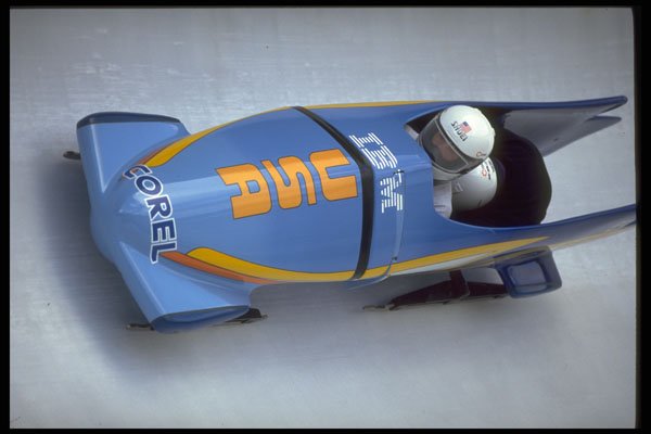412093 American Blue Sled A4 Photo Print