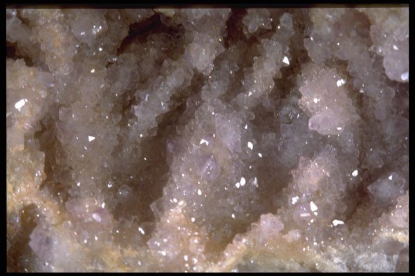413024 Quartz Crystals In Geode A4 Photo Print