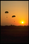 414015 Parachutes At Sunset A4 Photo Print