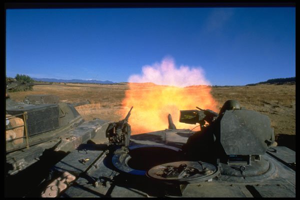 414037 M 1 Abrams 105 Mm Live Fire A4 Photo Print